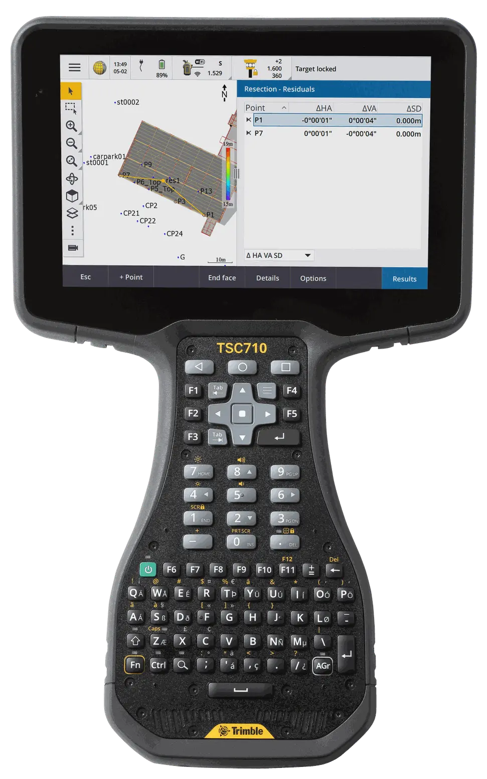 Nieuwste Trimble TSC710 veldboek