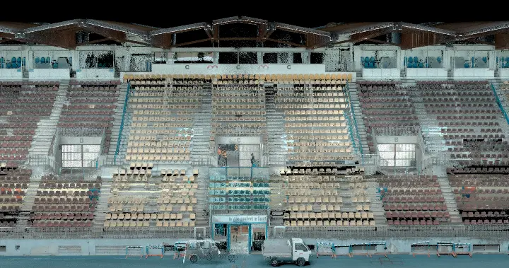 "Lokale verwerking van MS-96 puntenwolk data in PPiMMS software, zonder verborgen cloud-kosten.