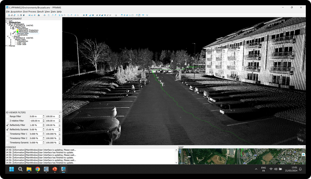 Voorbeeld ingekleurde puntenwolk data (Colorized Point Cloud)