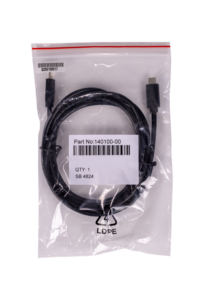 [140100-00-GEO] USB3.1 Type-C to Type-C 2m Charge and Sync Cable - 10 pack