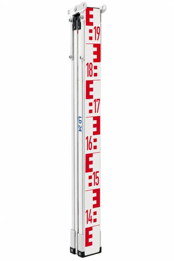Staff - Levelling rod LD 24, 4/1m, foldable, code- and E-graduation