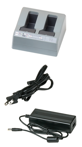 [101070-00-04] Trimble Geospatial Accessory - Dual Battery Charger with Power Supply and Power Cord (Europe)