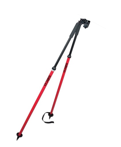 [ConVerk 46-5217-06R] ConVerk Bipod, aluminum, push-button clamps, Red - Seco